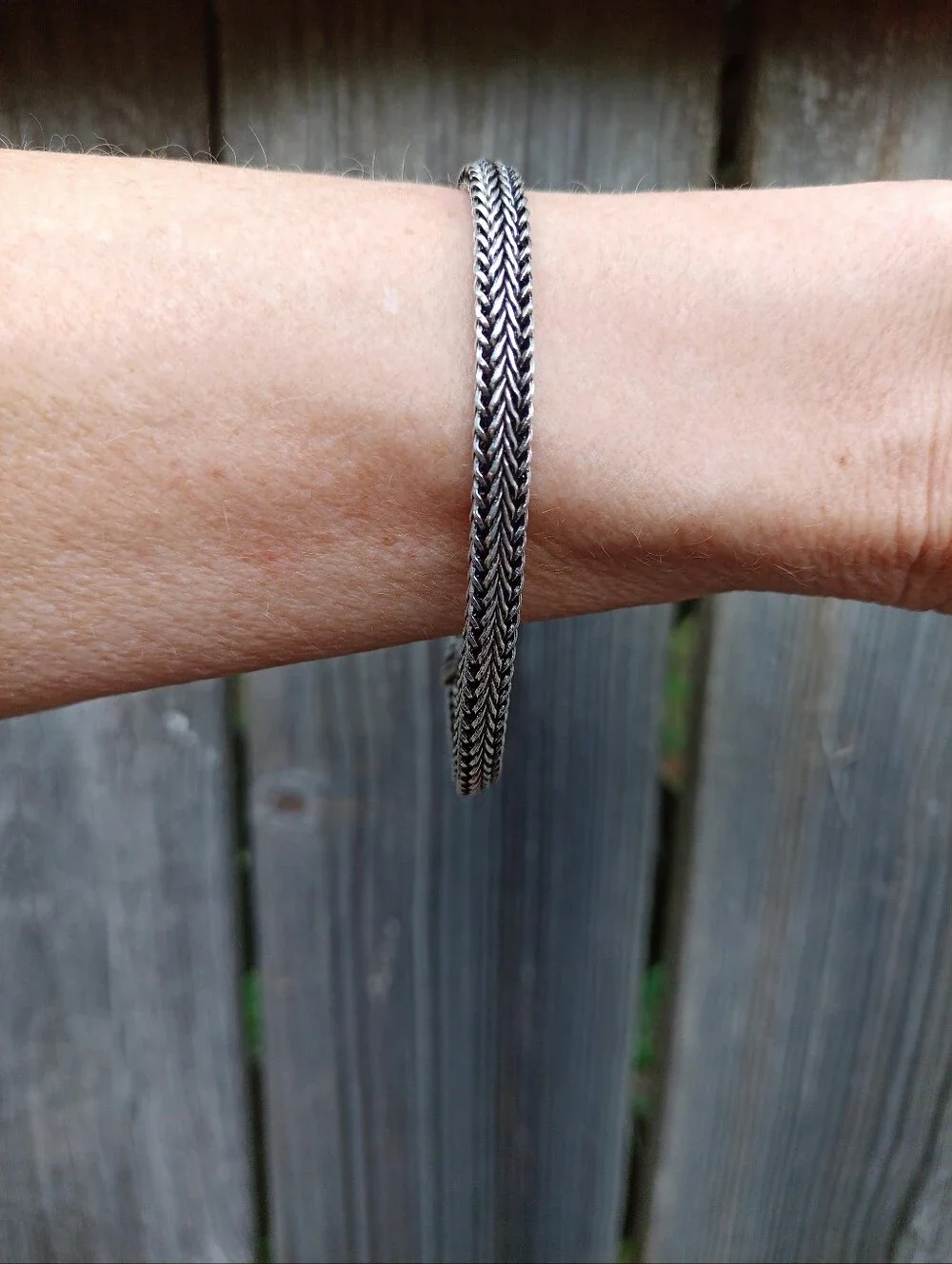 SALE! Unisex .925 Sterling Silver Foxtail/Viking Weave Bracelet 8.5